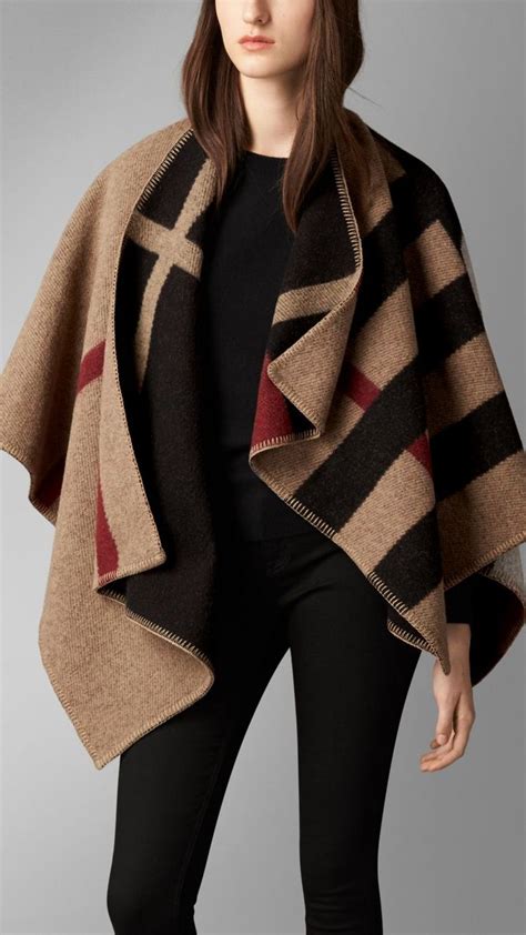 burberry cashmere poncho with sleeves|Women’s Designer Ponchos & Capes .